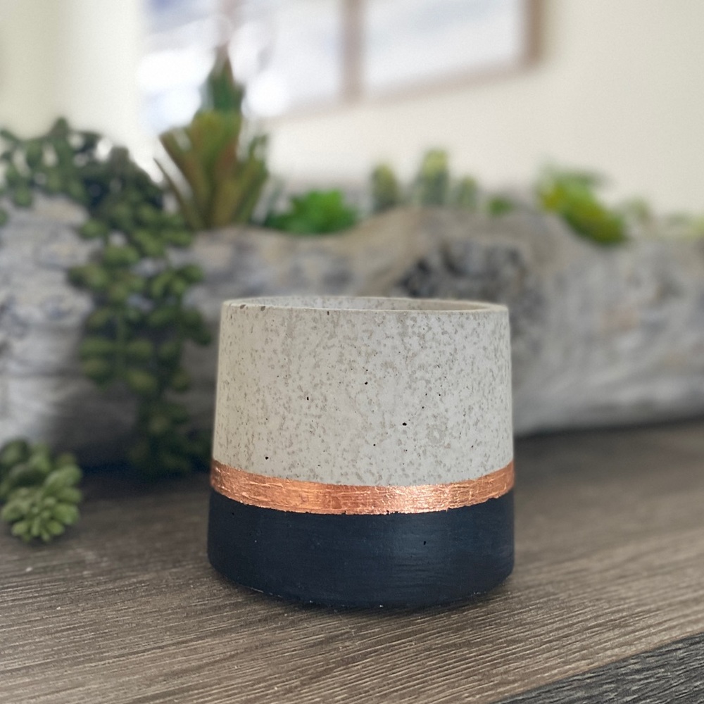 Industrial modern handcrafted cement planter